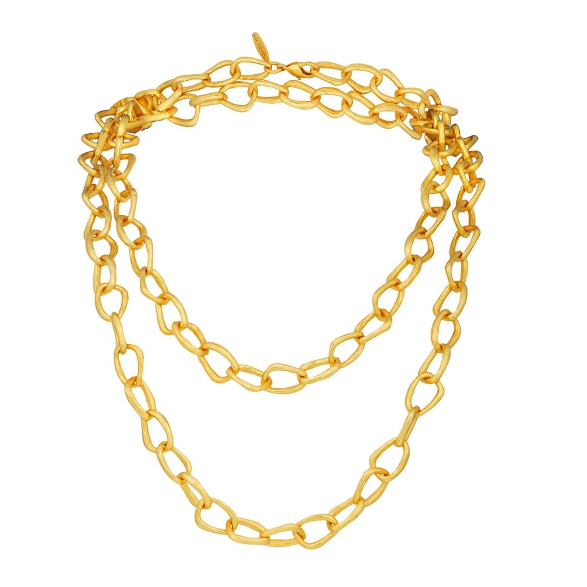 Moody Statement Goldtone Link necklace