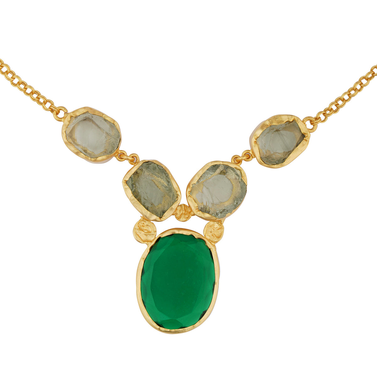 Wear Pray Love Green Amethyst Green Quartz Necklace