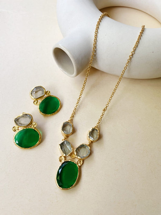 Wear Pray Love Set – Green Quartz and Green Amethyst